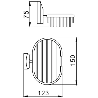 Мыльница Frap F1602-2 хром